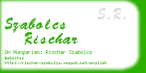 szabolcs rischar business card